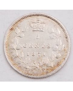 1871 Canada 5 cents EF+
