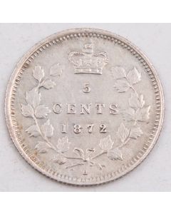 1872H Canada 5 cents EF+