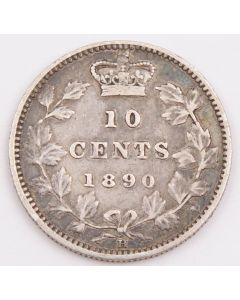 1890H Canada 10 cents VF