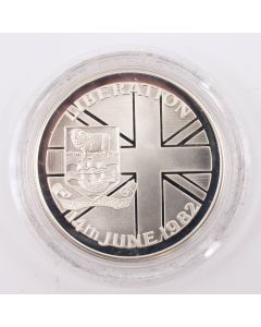 1982 Falkland Islands silver Liberation 50p 