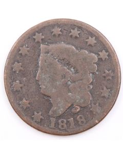 1818 Coronet Head Large Cent circulated