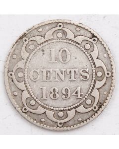 1894 Newfoundland 10 Cents ND3  G/VG