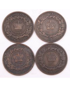 1861 1864 New Brunswick + 1861 1864 Nova Scotia Large Cents 