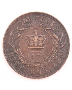 1894 Newfoundland Large Cent VF+