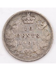 1901 Canada 10 cents a/VF