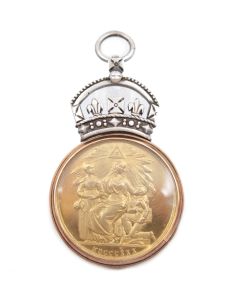 1830 Masonic Duke of Sussex silver medal 10K gold 
