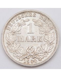 1908 D Germany 1 Mark silver coin Choice AU