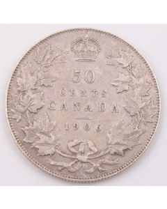 1906 Canada 50 cents VF+