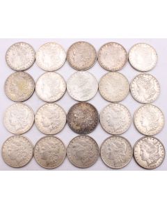 20X Morgan silver dollars 3x1896 3x1897 1897s 6x1898 7x1900 20-coins EF-AU