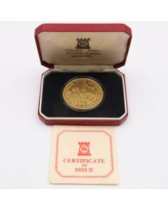Isle of Man 1978 silver Medal Gold on Silver Coronation CH. Proof w/Box & COA