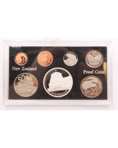 1978 New Zealand 7-coin set damaged case all coins Gem Cameo Proof