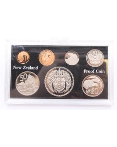 1976 New Zealand 7-coin set case is damaged all coins Gem Cameo Proof