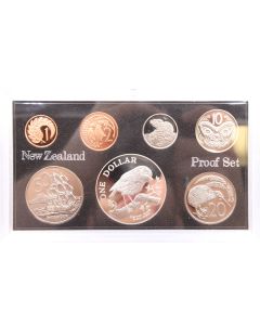 1984 New Zealand 7-coin set Black Robin mint sealed all coins Gem Cameo Proof