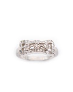 14k White Gold Ladies 0.33 Carat Diamond ring Size-6.5 