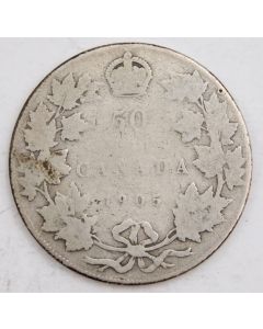 1905 Canada 50 cents AG/G