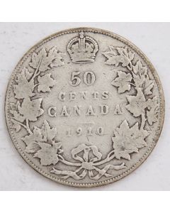 1910 Canada 50 cents G/VG