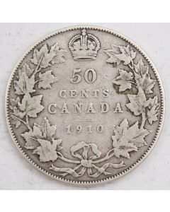 1910 Canada 50 cents VG+