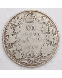 1911 Canada 50 cents G/VG