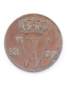 1872 Netherlands 1/2 cent VF+