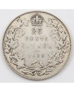1935 Canada 25 cents VF