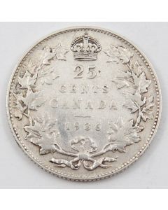 1936 Canada 25 cents VF