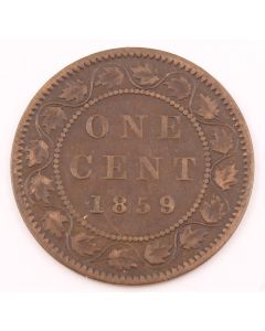 1859/8 W9 Canada Large Cent VG