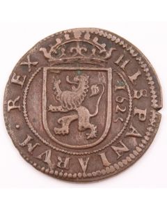 Spain 8 Maravedis copper coin Felipe IV 1625 