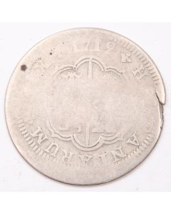 1719 Spain 2 Reales silver coin poor damaged