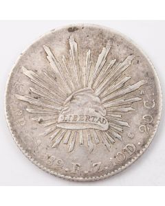 1889 Zs FZ Mexico 8 Reales silver coin KM377.13  26.86 grams F/VF