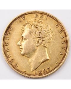 1827 gold sovereign Great Britain nice EF