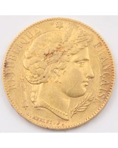 1851 A France 20 Francs gold coin nice EF+