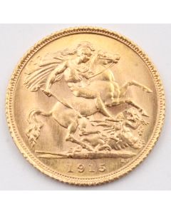 1915 S Sydney mint Half sovereign gold coin Choice UNC