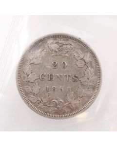 1858 Canada 20 cents ICCS VF-30