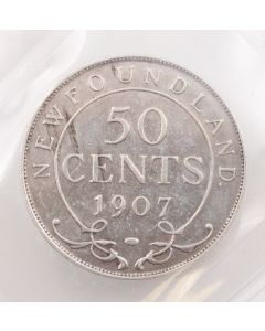 1907 Newfoundland 50 cents ICCS EF-40