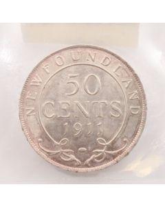 1911c Newfoundland 50 cents ICCS MS-62
