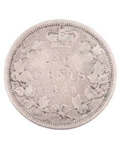 1858 Canada 20 cents G/VG