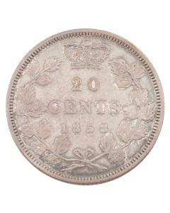 1858 Canada 20 cents VF