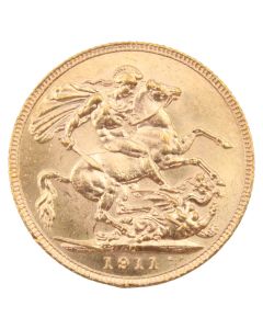 1911C Canada Gold Sovereign very nice Choice UNC+