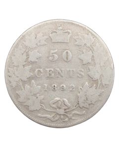 1892 Canada 50 cents AG/G