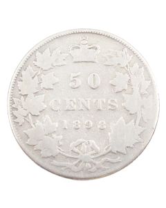 1898 Canada 50 cents AG/G