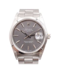 Rolex Oyster Perpetual Date 15200 Grey Dial Stainless Steel 1991 Automatic Watch