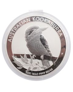 2021 Australia $30 1 Kilo Proof Kookaburra 9999 Pure Silver Coin