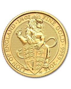 2016 The Royal Mint 1/4 oz Queen's Beasts Lion Gold Coin .999 pure gold UK