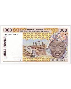 1996 West African States 1,000 Francs