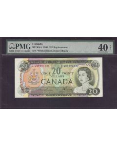 1969 Canada $20 replacement note *WN1226632 BC-50bA PMG EF40 EPQ