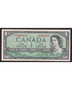 1954 Canada $1 replacement note Beattie Rasminsky *D/O0486923 F+