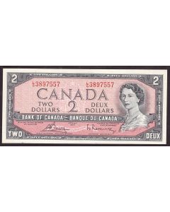 1954 Canada $2 banknote Bouey Rasminsky L/G3897557 BC-38c Choice UNC