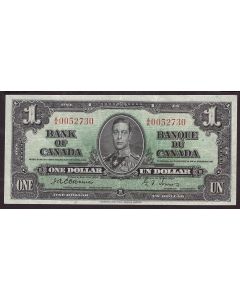 1937 Canada $1 note Osborne Towers A/A0052730 VF/EF