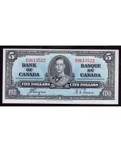 1937 Canada $5 banknote Coyne Towers B/S9613522 very nice Choice AU/UNC