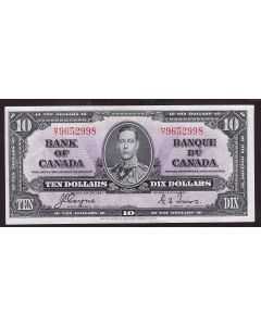 1937 Canada $10 banknote Coyne Towers H/T9652998 Choice AU/UNC EPQ